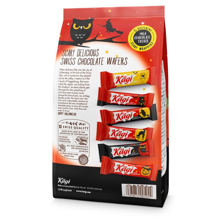 カーギ スイスチョコレートウエハース ハロウィンバッグ 500g カーギ スイスチョコレートウエハース ハロウィンバッグ 500g