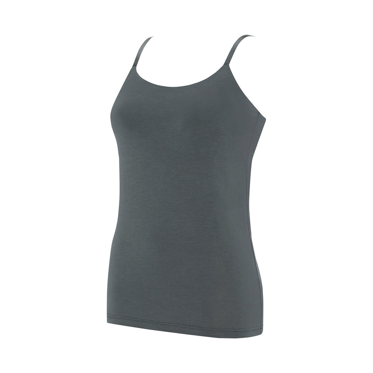 トリンプ・インターナショナル・ジャパン ブラ付き キャミソール チャコールグレー/バニラアイス L
