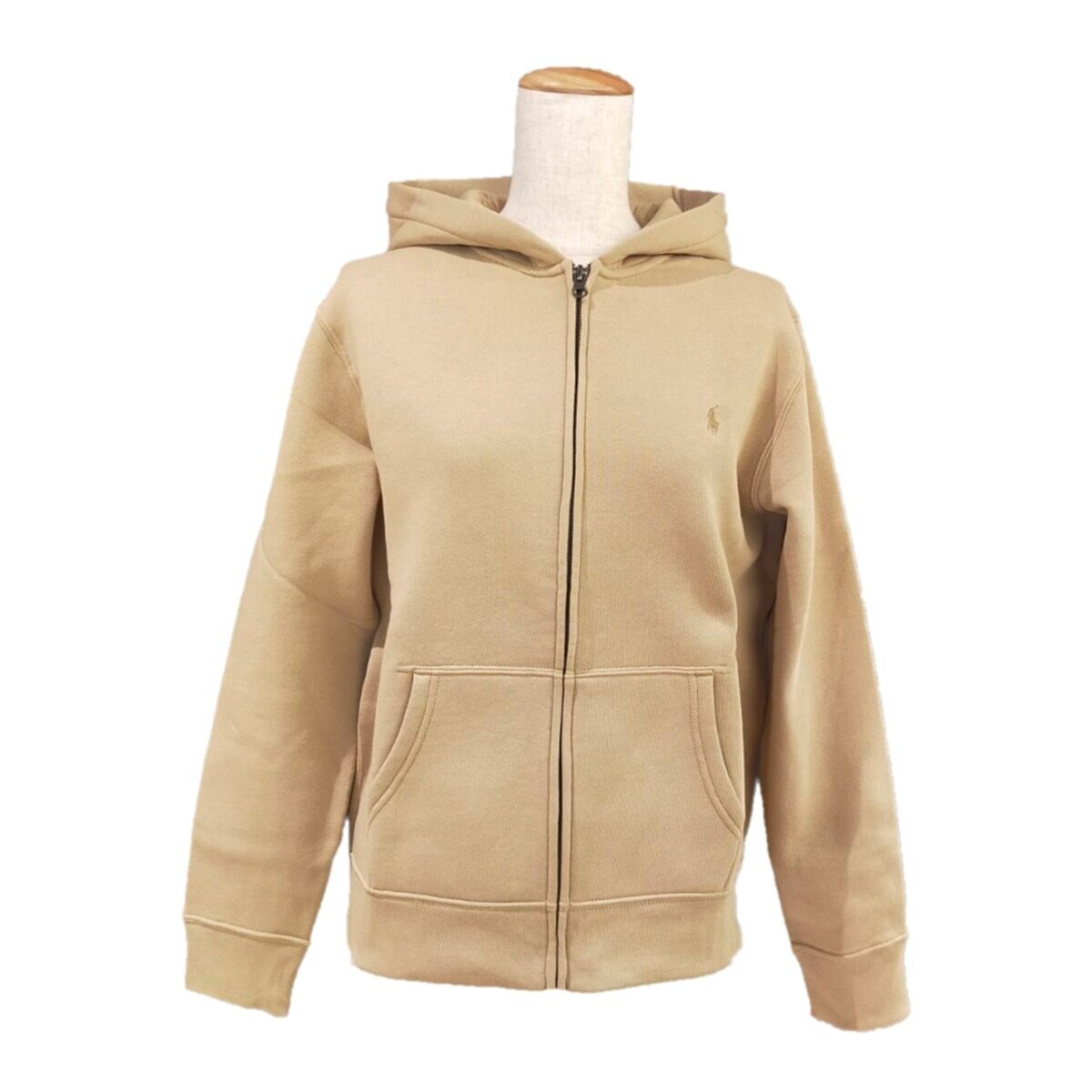 ポロ ラルフローレン キッズ フリース フルジップ パーカー カーキ