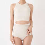 オーシャンパシフィック レディース 水着2点セット アイボリー M