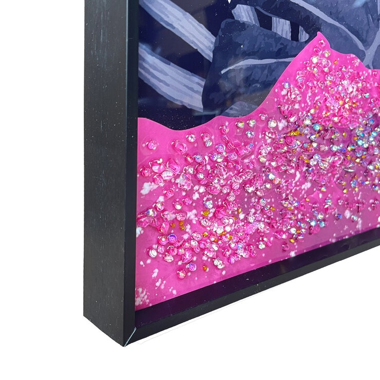 クリスタルアート フラミンゴ 51 x 61cm