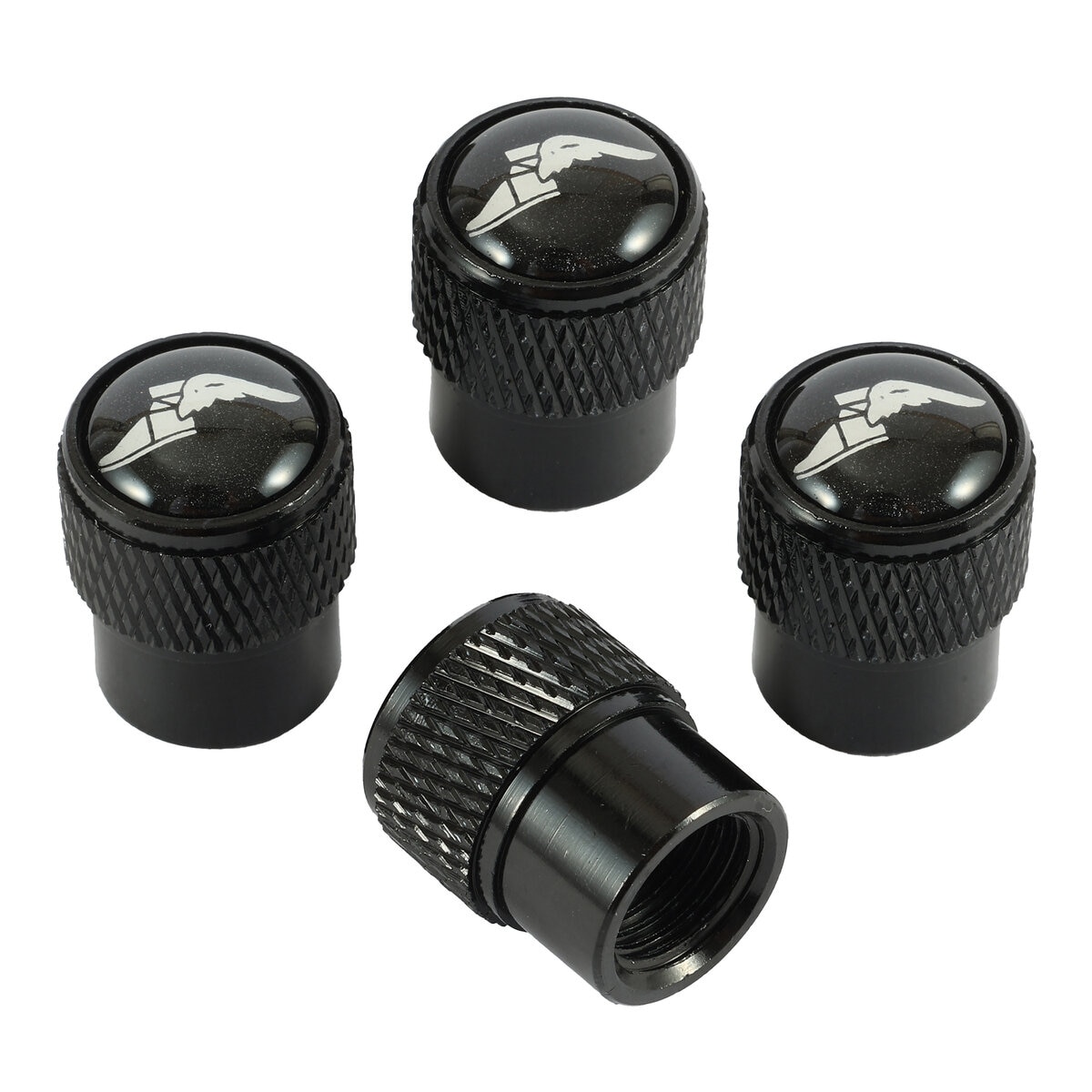 グッドイヤー エアバルブキャップ アルミ ブラック 4個入り