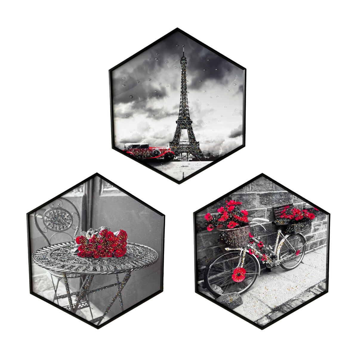 クリスタルアート ルージュ 3枚セット