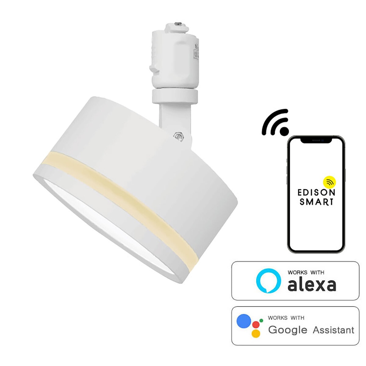 Edison Smart(エジソンスマート) TREOミニシーリングライト アーム付き ダクトレール用 ホワイト TRE-TL177WH