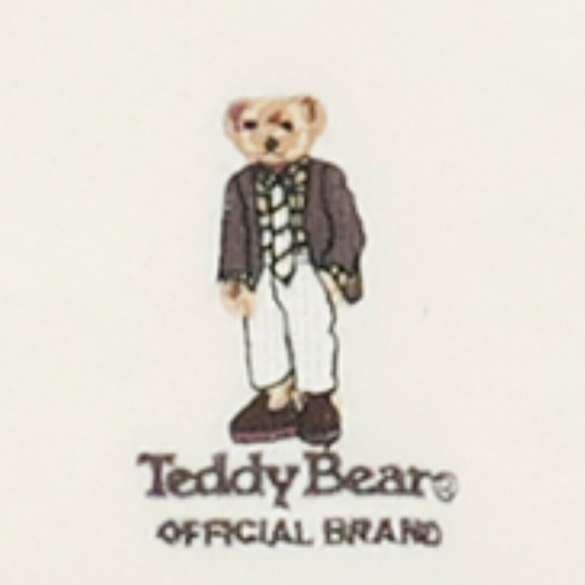 テディーベア メンズ 長袖 Tシャツ / ネイビー＋ホワイト / M