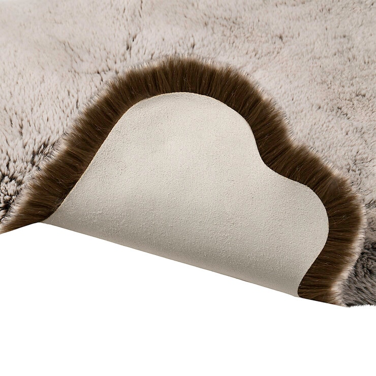 Mon Chateau フェイクファーラグ 60 x 177cm ブラウンティッピング