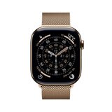 Apple Watch S11 Cellular 46mmゴールドチタニウムケースとゴールドミラネーゼループ - M/L