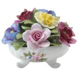 エインズレイ 陶花 ボウル ハワードスプレイ フッテドボウルフラワー