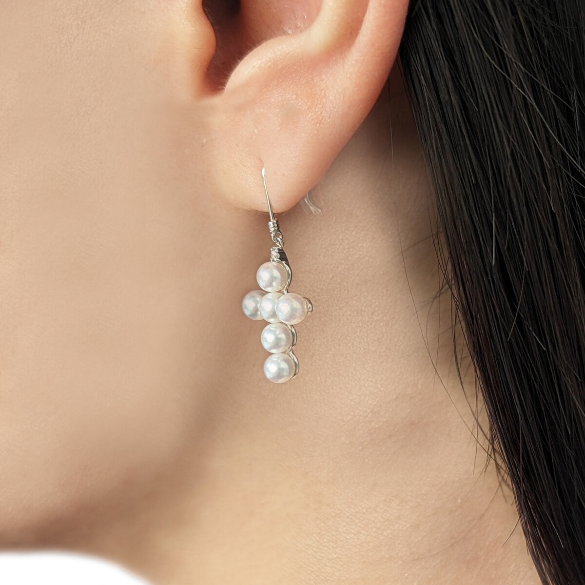 あこやパール 18K ホワイトゴールド ピアス 3.5mm SHW0078