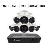 Swann 8CH 4K NVRシステム 2TB 5MPカメラ 8台セット