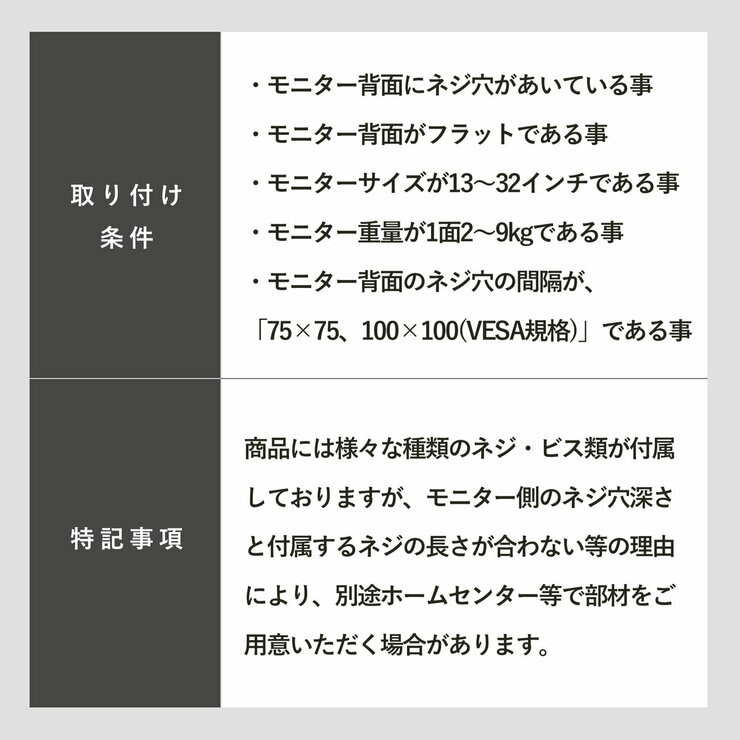 iggy / デュアルモニターアーム / DA122 / 耐荷重2～9kg / 13～32インチ対応 / ブラック