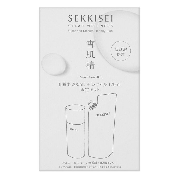 雪肌精 クリアウェルネス ピュア コンク キット 化粧水200mL + つめかえ用170mL セット 雪肌精 クリアウェルネス ピュア コンク キット 化粧水200mL + つめかえ用170mL セット