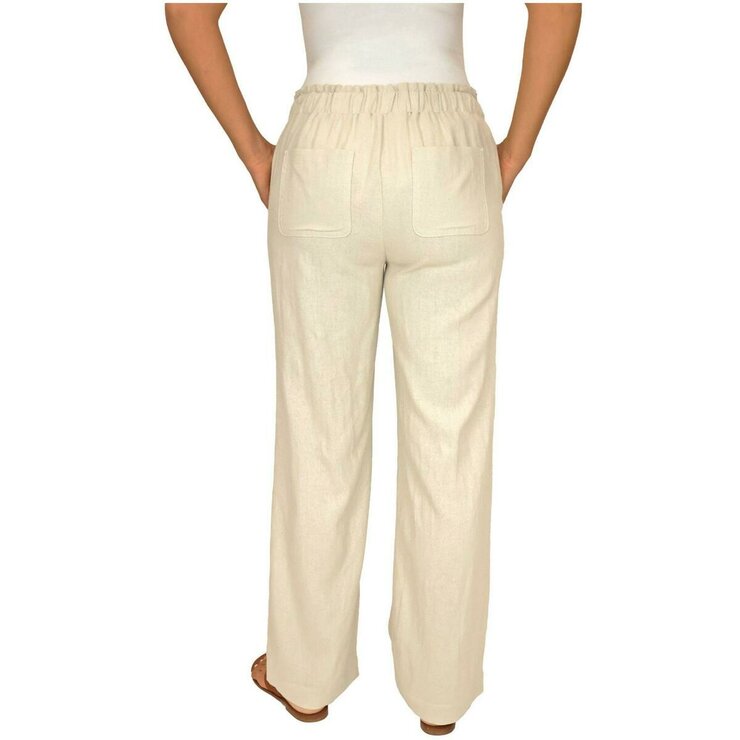 ブリッジ レディース リネン パンツ ナチュラル L