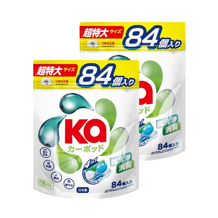 カーポッド 衣料用洗濯洗剤 ジェルマジックボール 84個入り x 2パック カーポッド 衣料用洗濯洗剤 ジェルマジックボール 84個入り x 2パック