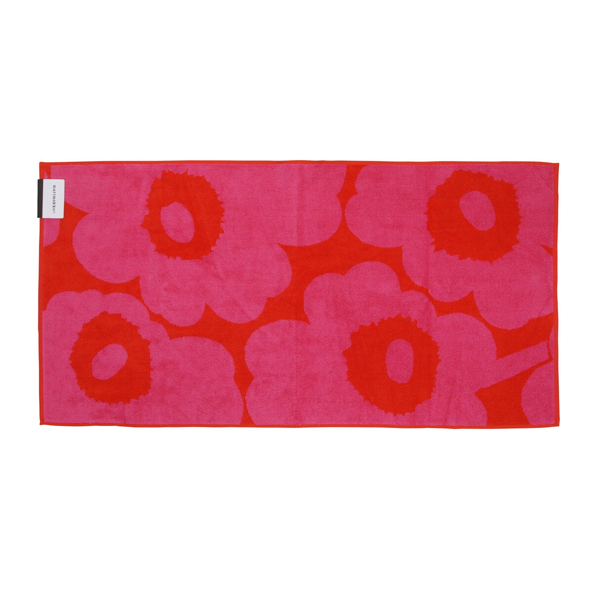 マリメッコ ハンドタオル ウニッコ レッドｘピンク 50 x 100cm