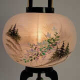盆提灯 行灯 黒樹大11号絹二重絵入