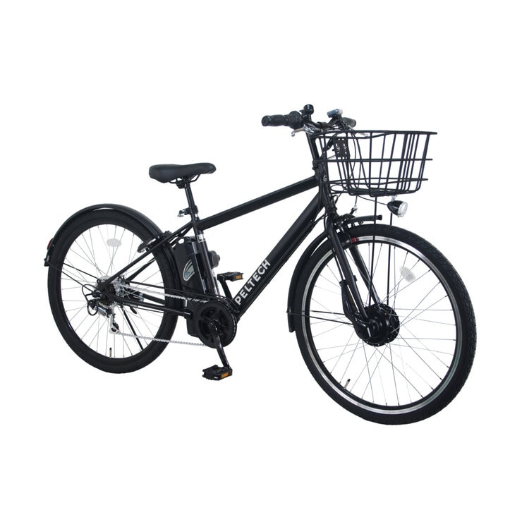 PELTECH 27.5インチ 電動アシストクロスバイク TDA-207ZP-12Ah バッテリー ブラック