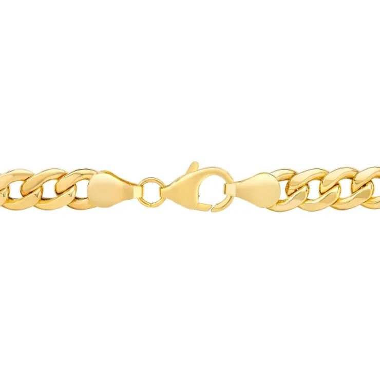 14K イエローゴールド 21-22cm マイアミ ブレスレット