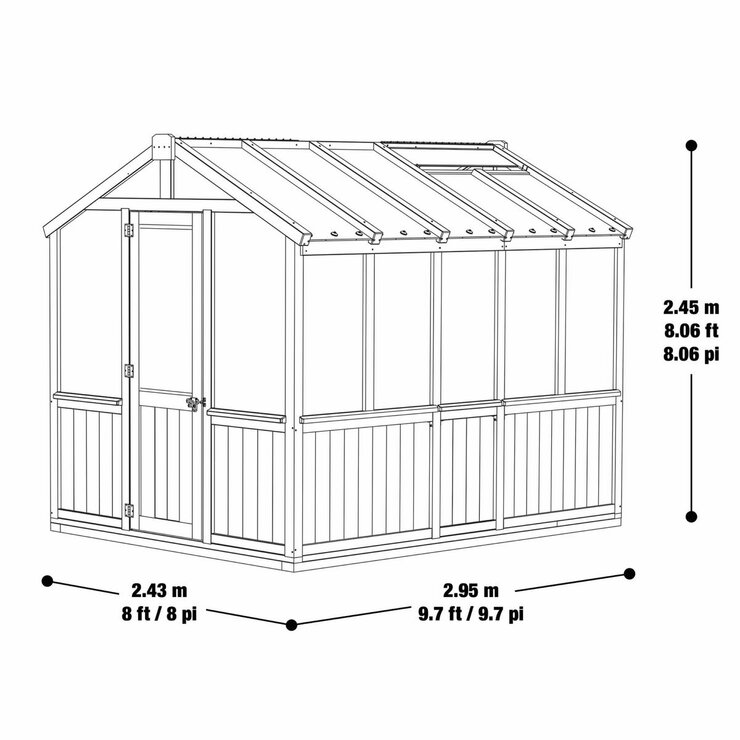 Yardistry グリーンハウス 木製温室 2.4 x 3.0m Yardistry グリーンハウス 木製温室 2.4 x 3.0m