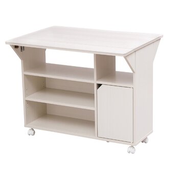 アイリスオーヤマ 扉付きキッチンワゴン 奥行37～64.4cm TKW-90