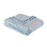 スヌーピー 大判ひざ掛け 152cm x 177cm ブルー