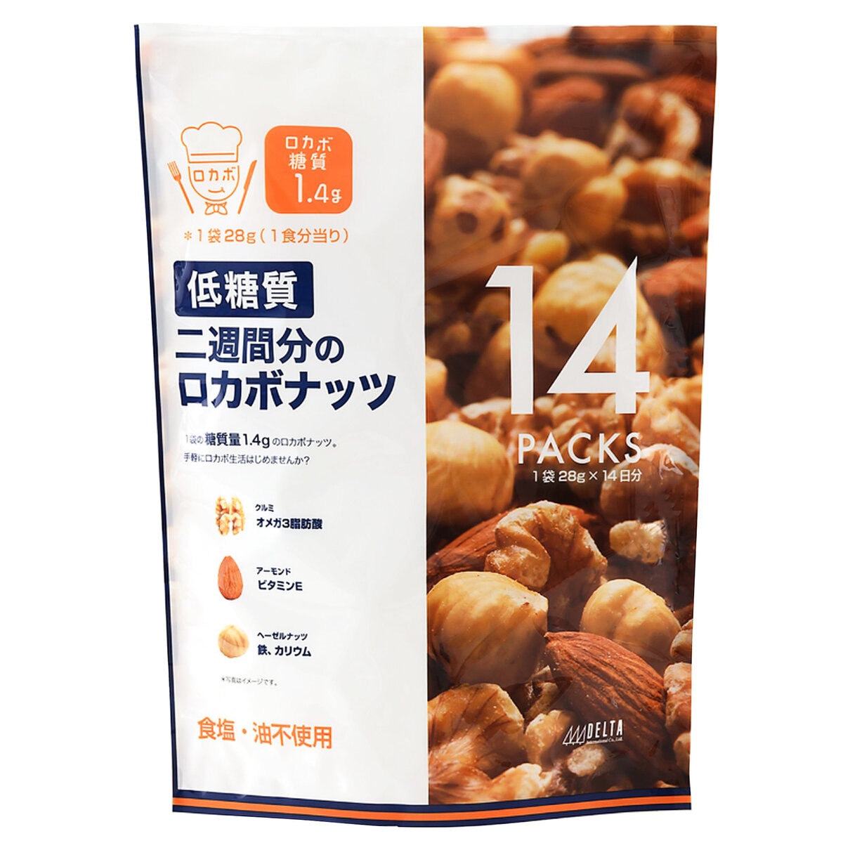 Costco　デルタ　14日間のロカボナッツ　14　袋　28g　X　Japan