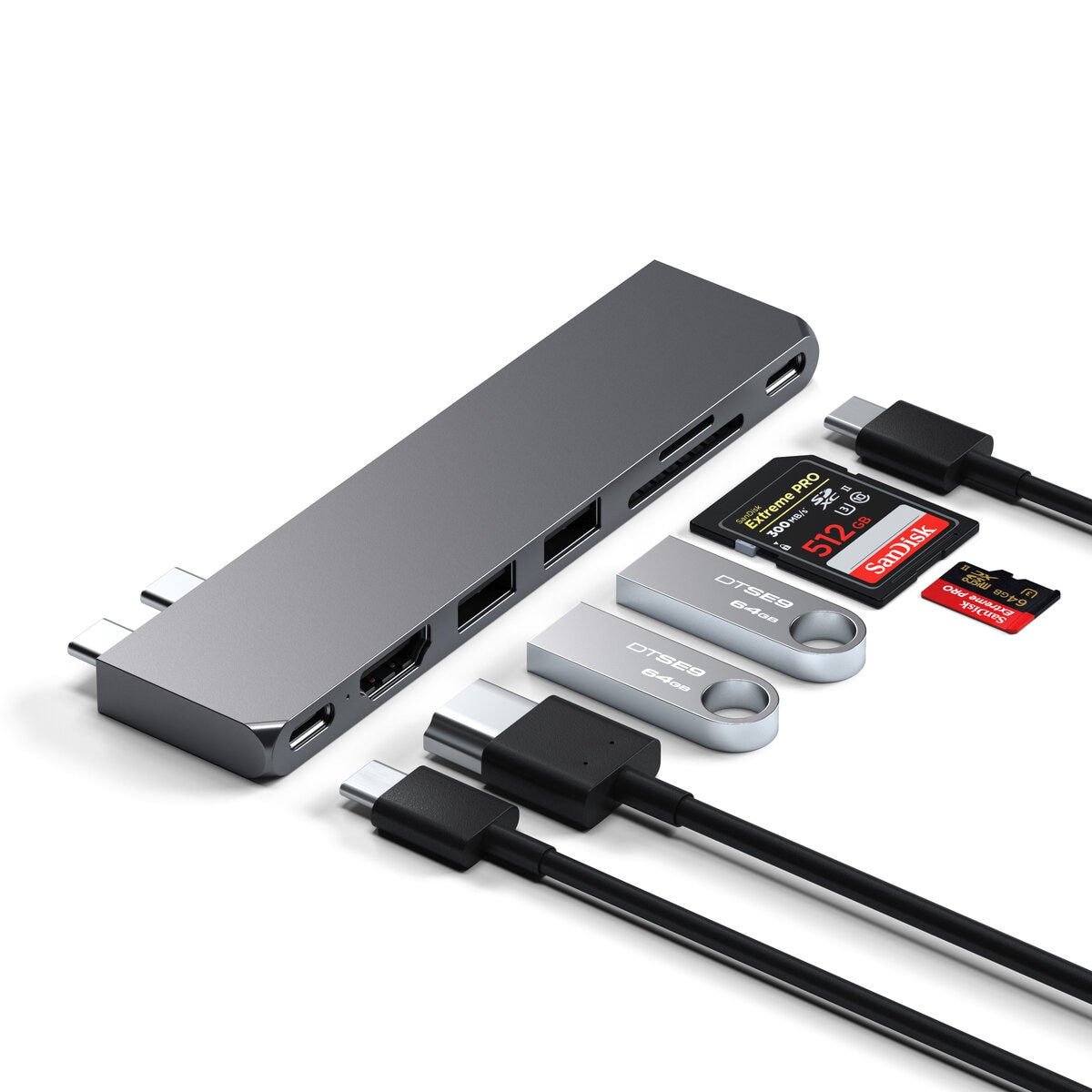 Satechi Macbook 変換アダプタ ドッキングステーション スペースグレー