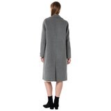 ヴィジットインニューヨーク レディース グースライニングロングコート グレー S