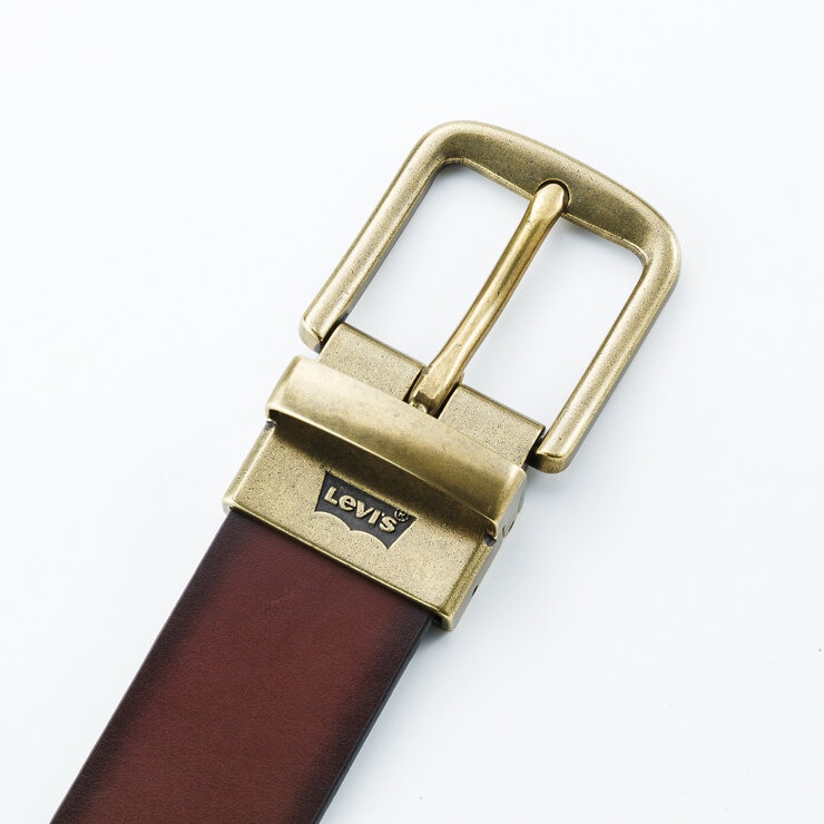 新品　リーバイス Levi's ビリーレザープレートベルトベルト　ダークブラウン リーバイス メンズ レザー ベルト ブラウン | Costco Japan