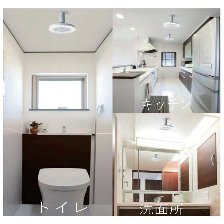 ドウシシャ ルミナス LED ファン付き照明 昼白色 E26ソケットタイプ