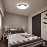 ドウシシャ ルミナス LEDシーリングライト６畳調光 ブラック 3,100ルーメン BF50-A06DX