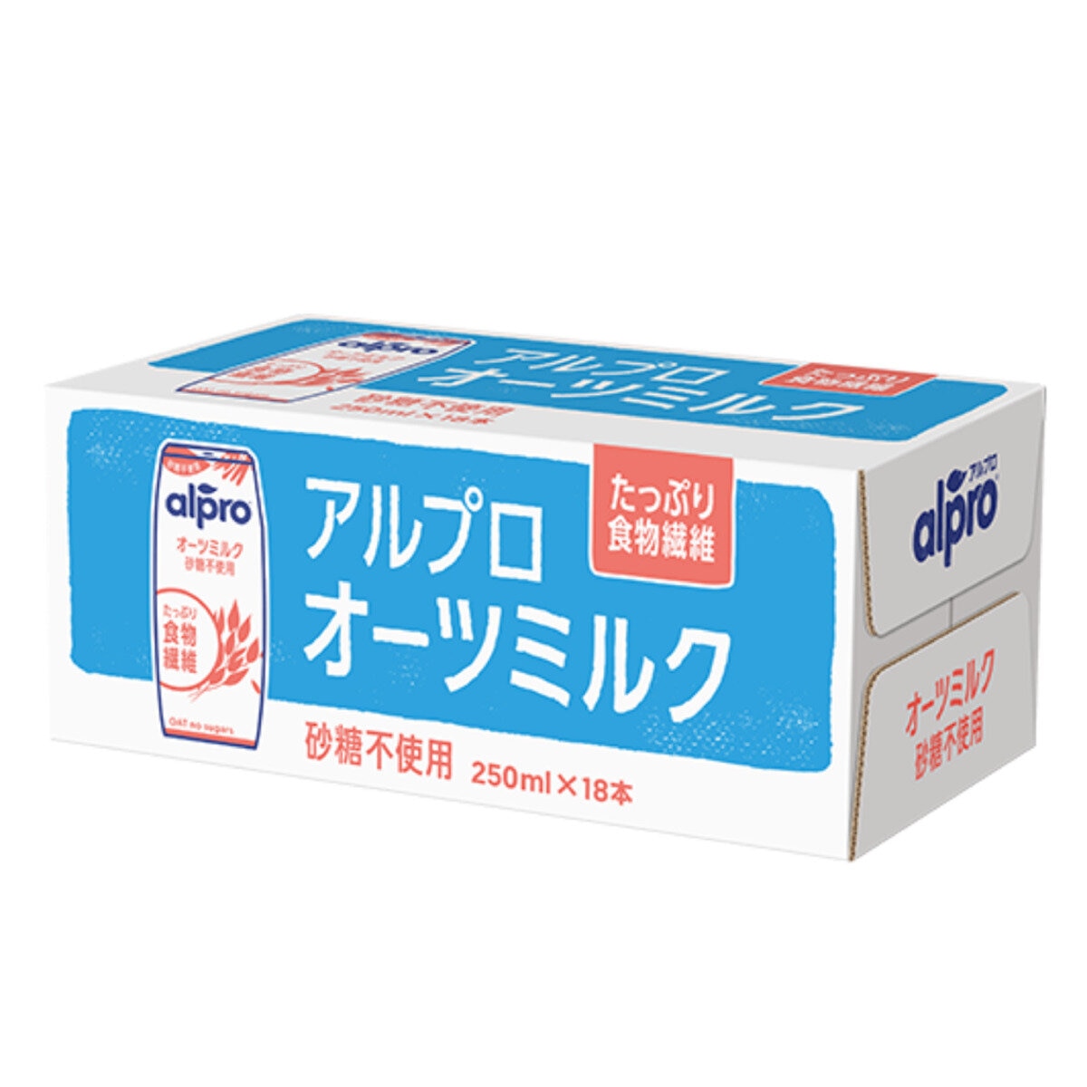人気の ダノン アルプロ オーツミルク 砂糖不使用 250ml x 18本 Danone Alpro Oats Milk Sugar Free 飲む  食物繊維 着色料不使用 乳製品不使用 たんぱく質 豆乳 朝食 間食 おやつ 健康 腸内環境 美肌