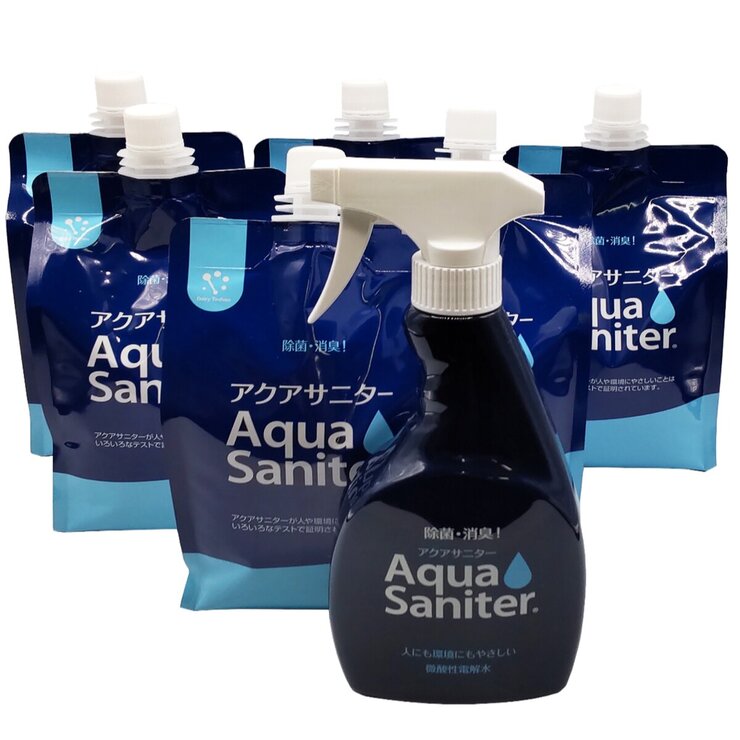 アクアサニター 詰替え1L x 6パック (本体ボトル付き) アクアサニター 詰替え1L x 6パック (本体ボトル付き)