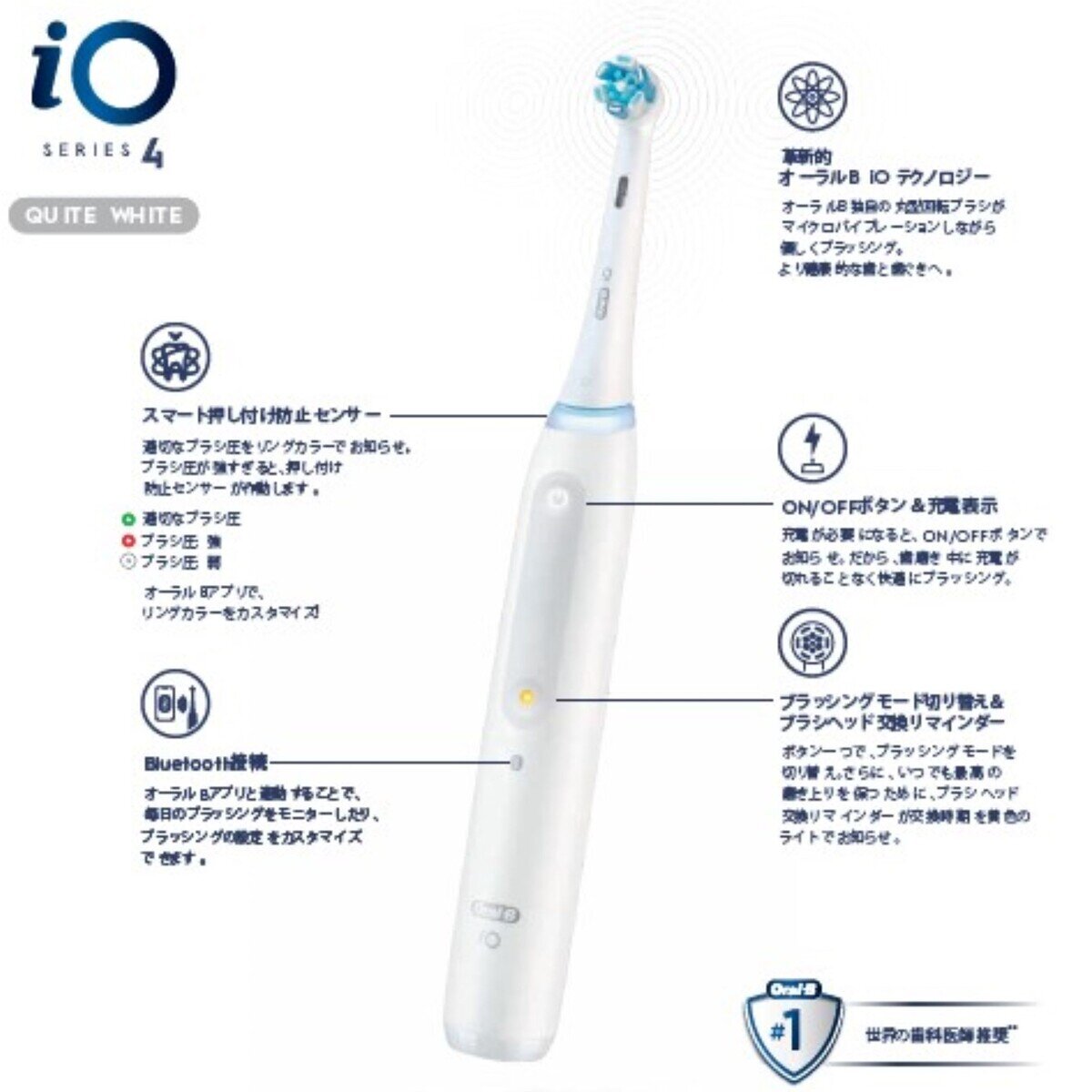 ブラウン オーラルB 回転式電動歯ブラシ iOシリーズ iO4