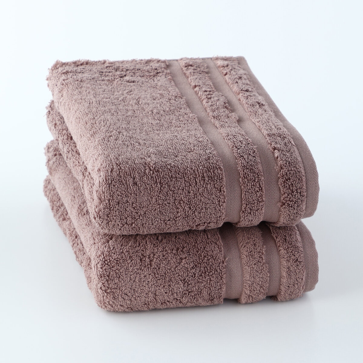 UCHINO 贅沢ボリューム バスタオル 2枚組 60cm x 120cm ブラウン