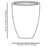 ムラリー コンクリート製 プランター 直径 47.5 cm x 高さ 54 cm ホワイト