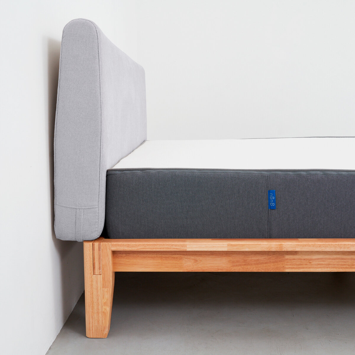 グーグーベッドフレームセット シングル（カラー：ナチュラル　 ヘッドボード：ライトグレー）