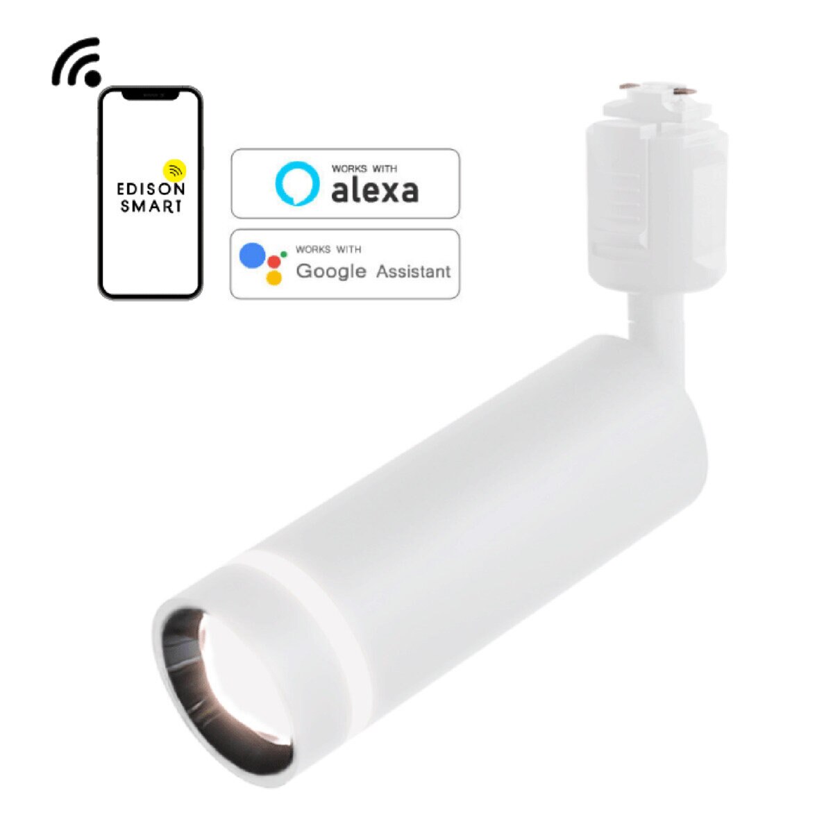 Edison Smart（エジソンスマート） TREO ミニスポットライト ダクトレール用 ホワイトTRE-TL182WH