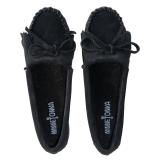 ミネトンカ レディース モカシン キルティ ブラック 23.0 cm