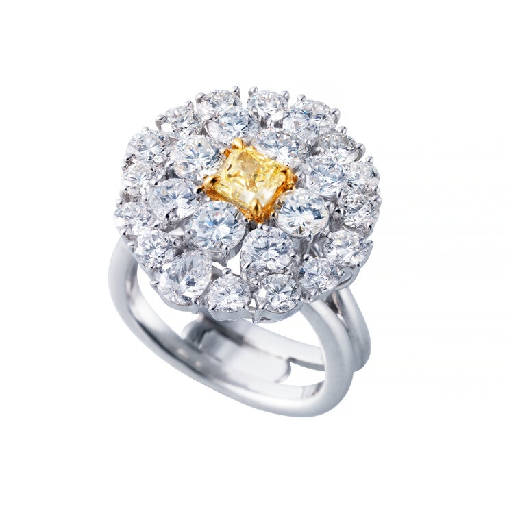 18K ホワイトゴールド ダイヤモンド リング 18K ホワイトゴールド ダイヤモンド リング