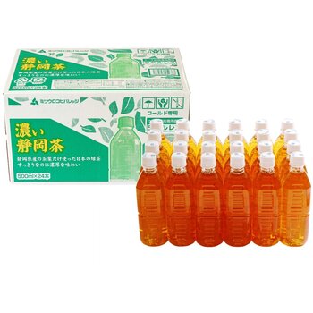 濃い静岡茶 (緑茶) ラベルレス 500ml x 24本
