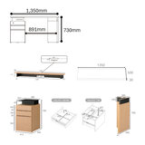 デスク & デスクシェルフセット K-66788648 デスク & デスクシェルフセット K-66788648