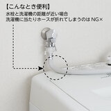 SANEI(サンエイ) ウルトラファインバブル自動洗濯機給水ホースL型 0.8m