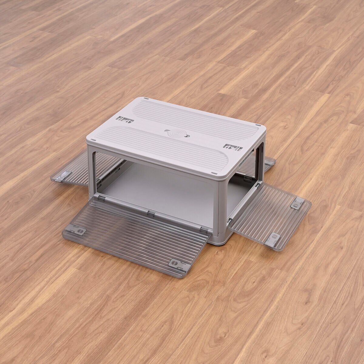 YAMAZEN コンテナフルオープンボックスL 3個組 グレージュ