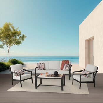 アジオ Stinsley 屋外用 ソファー & テーブル 4点セット