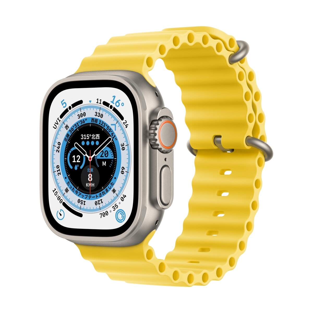 Apple Watch バンド 合皮 42 44 45mm ディープブルー - レザーベルト