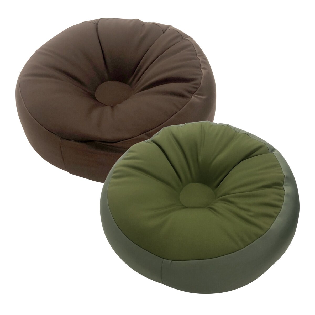 ビーズカウチクッション 2個セット ブラウン/グリーン Costco Japan