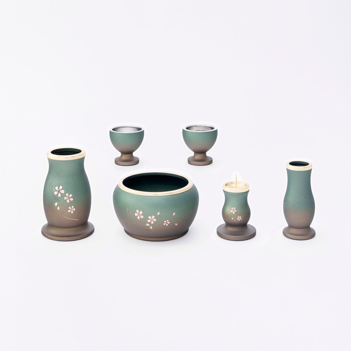 仏具 モーリス 6点セット 桜彫入 2.5