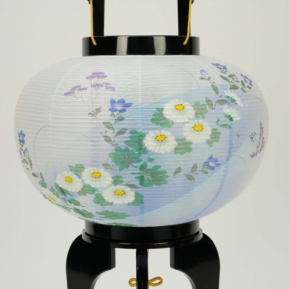 盆提灯 廻転灯 あかり10号桔梗蒔絵対絵入 左右対販売 8608-CS-602W