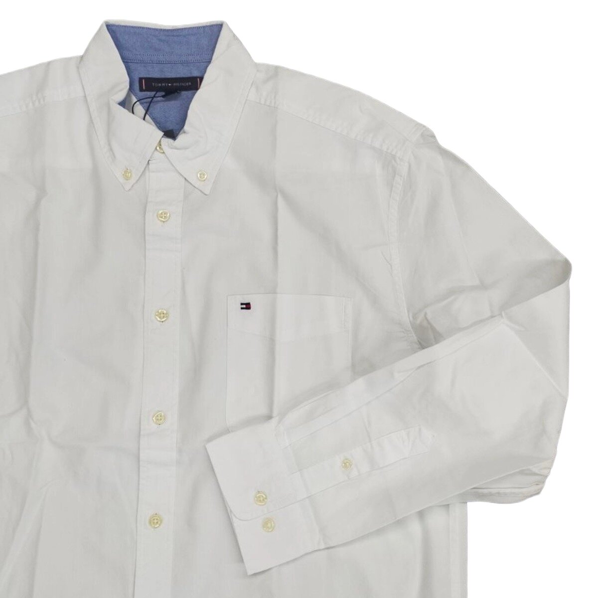 トミーヒルフィガー メンズ 長袖シャツ ホワイト XL